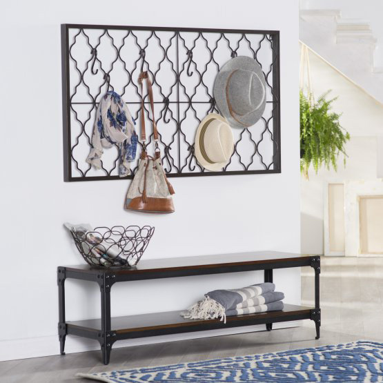 Trenton帶儲(chǔ)物架的室內(nèi)長(zhǎng)凳